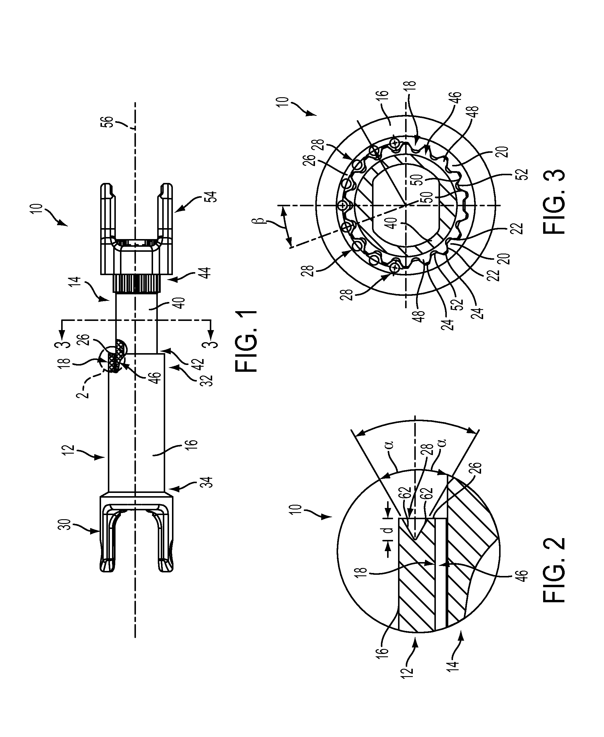 Shaft assembly with Anti-pull apart stake