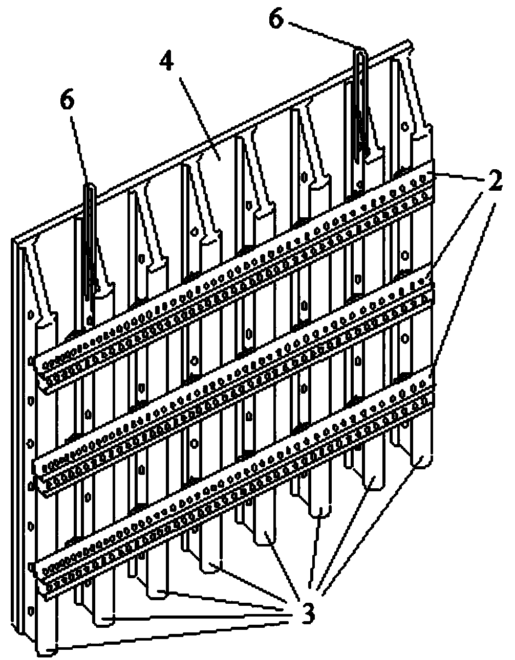 A construction method for single side wall formwork support system