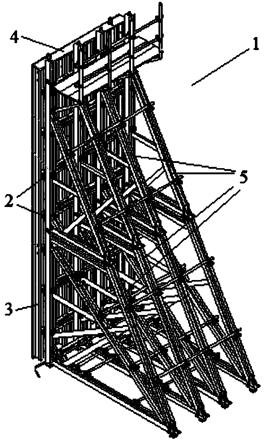 A construction method for single side wall formwork support system