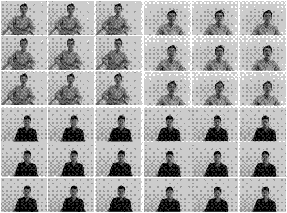 Face expression identification method based on video time sequence