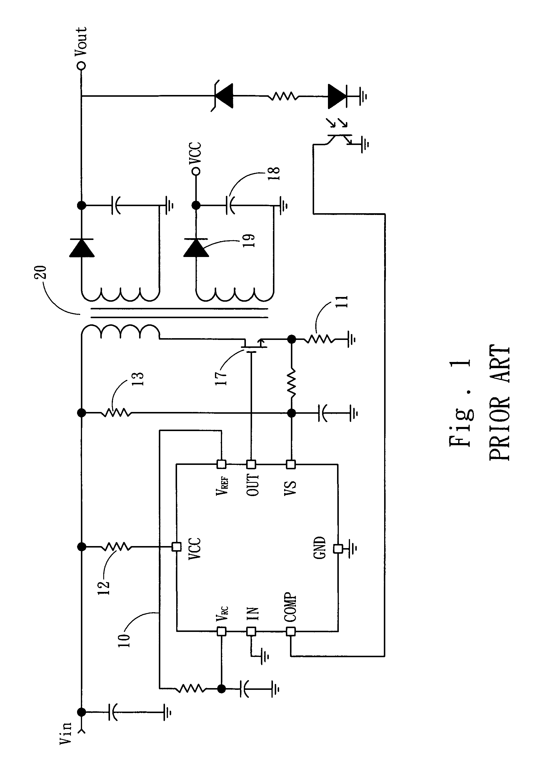 PWM controller with constant output power limit for a power supply