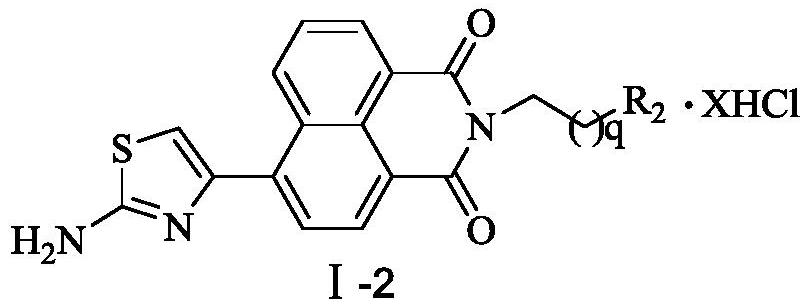 A kind of aromatic heterocyclic modified naphthalimide derivative and preparation method and use thereof