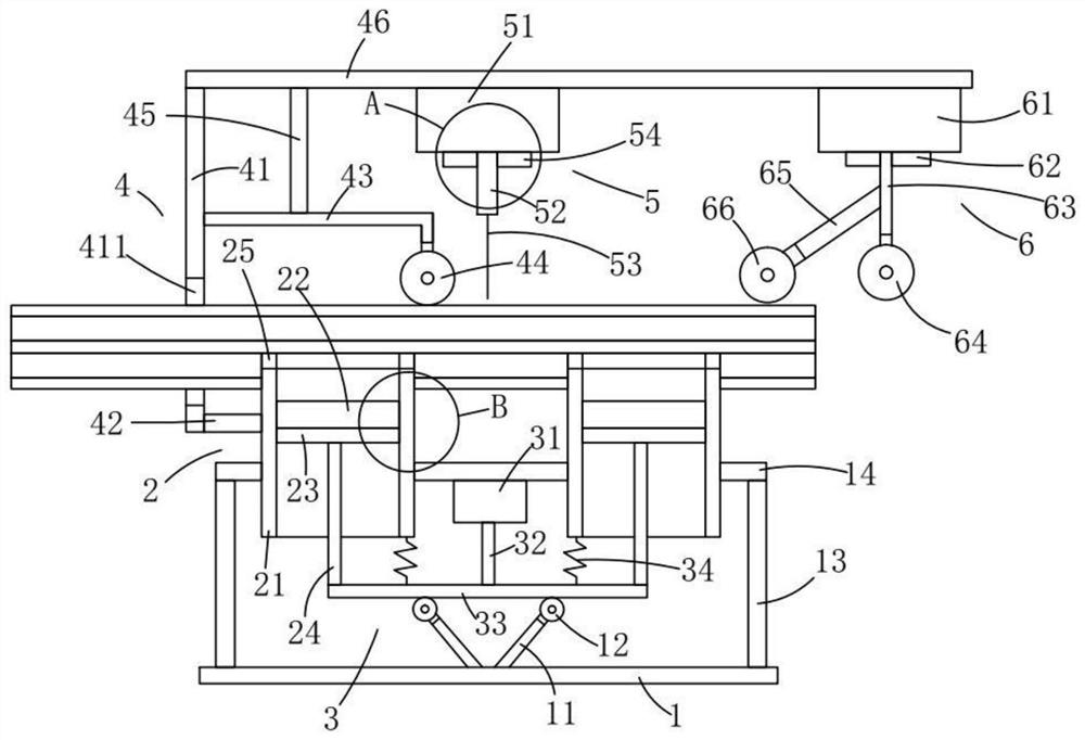 A blanking device for h-shaped steel