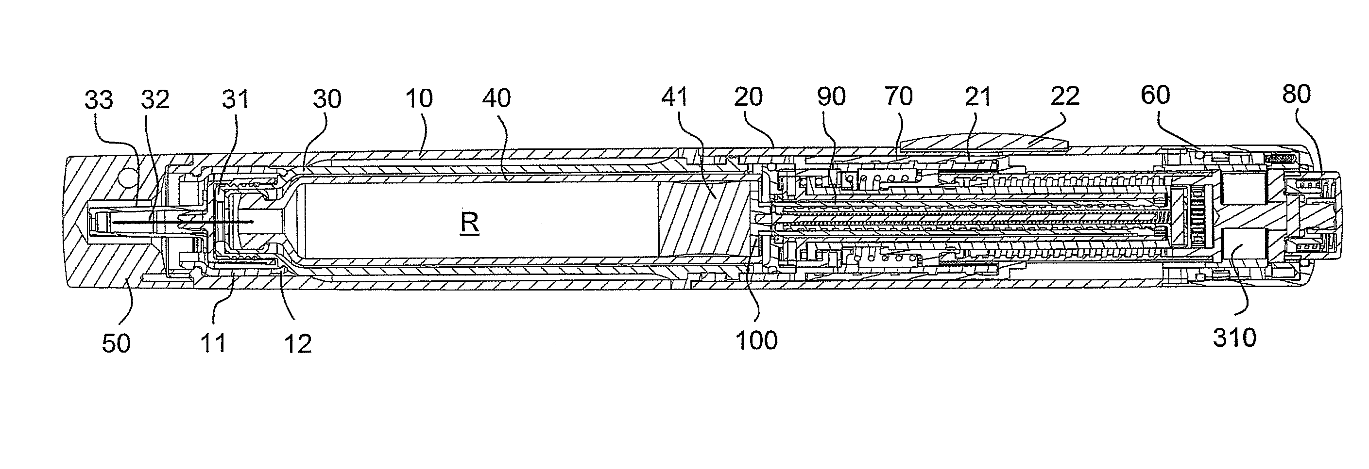 Injection device comprising several coupling mechanisms