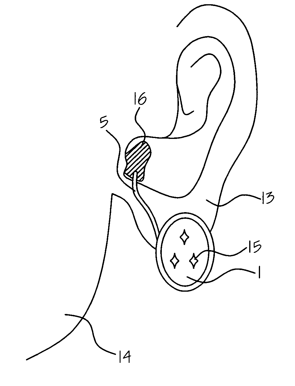Ear ring type two way wireless mini-ear piece