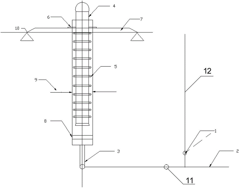 Method and device for detaching piston relieving spring of locomotive brake cylinder
