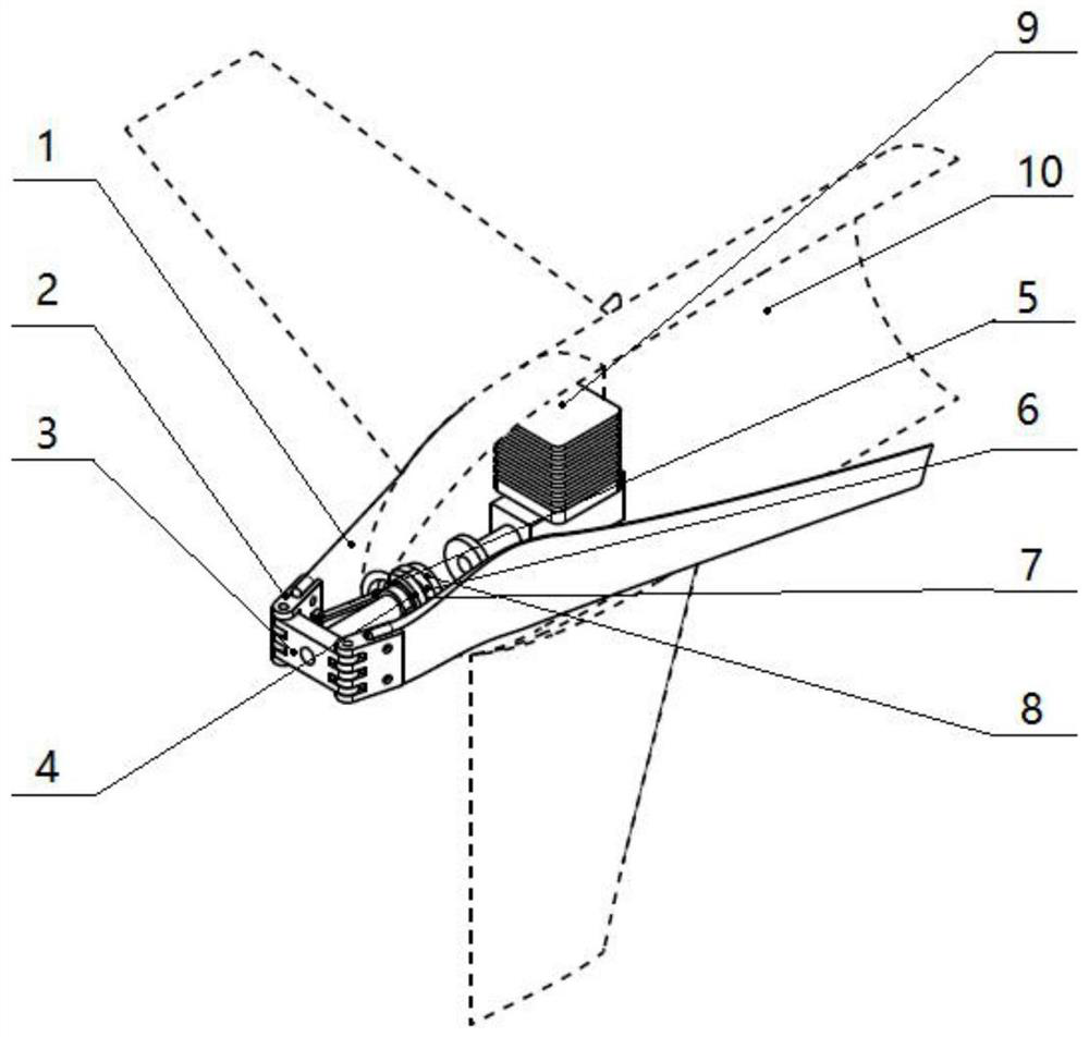 A propeller folding mechanism for a catapult UAV