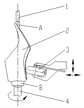 Last billet clamping mechanism of numerical control (NC) last making machine