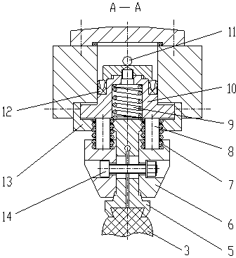 Last billet clamping mechanism of numerical control (NC) last making machine