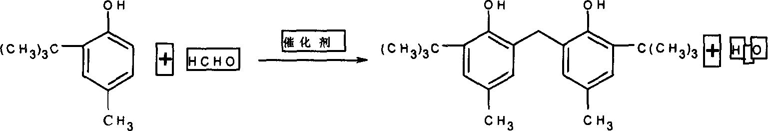 Method for producing 2, 2'-methylene double (4-methyl -6-tertiary butyl phenol)