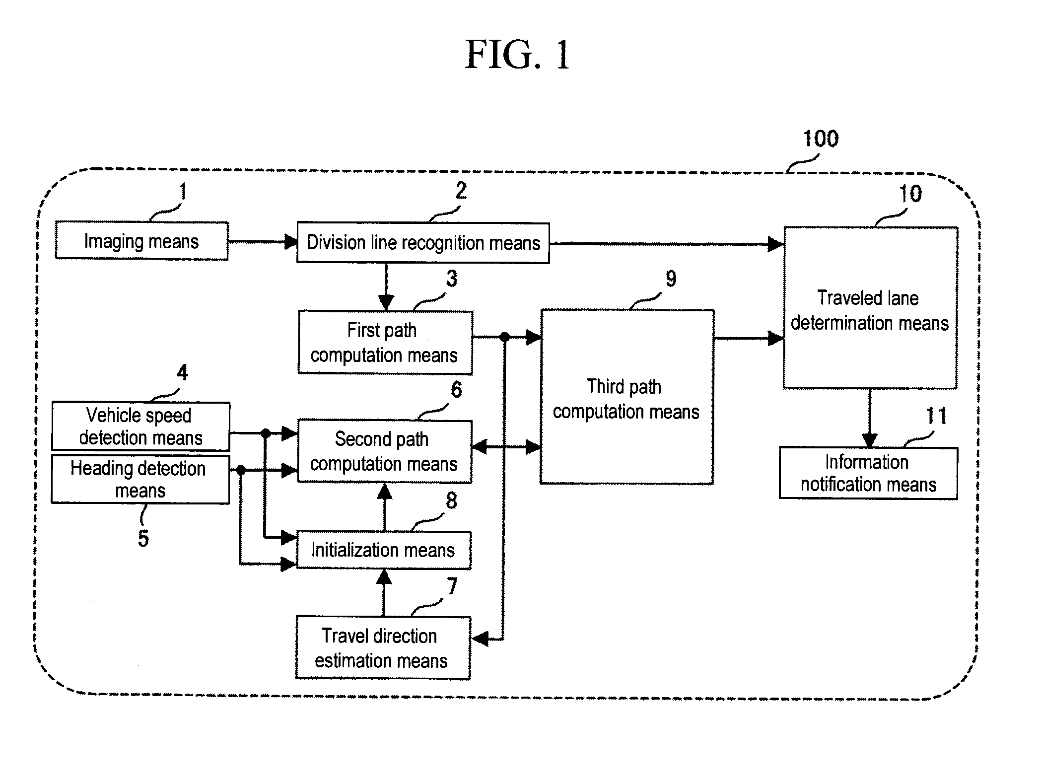 Lane Determining Device and Navigation System