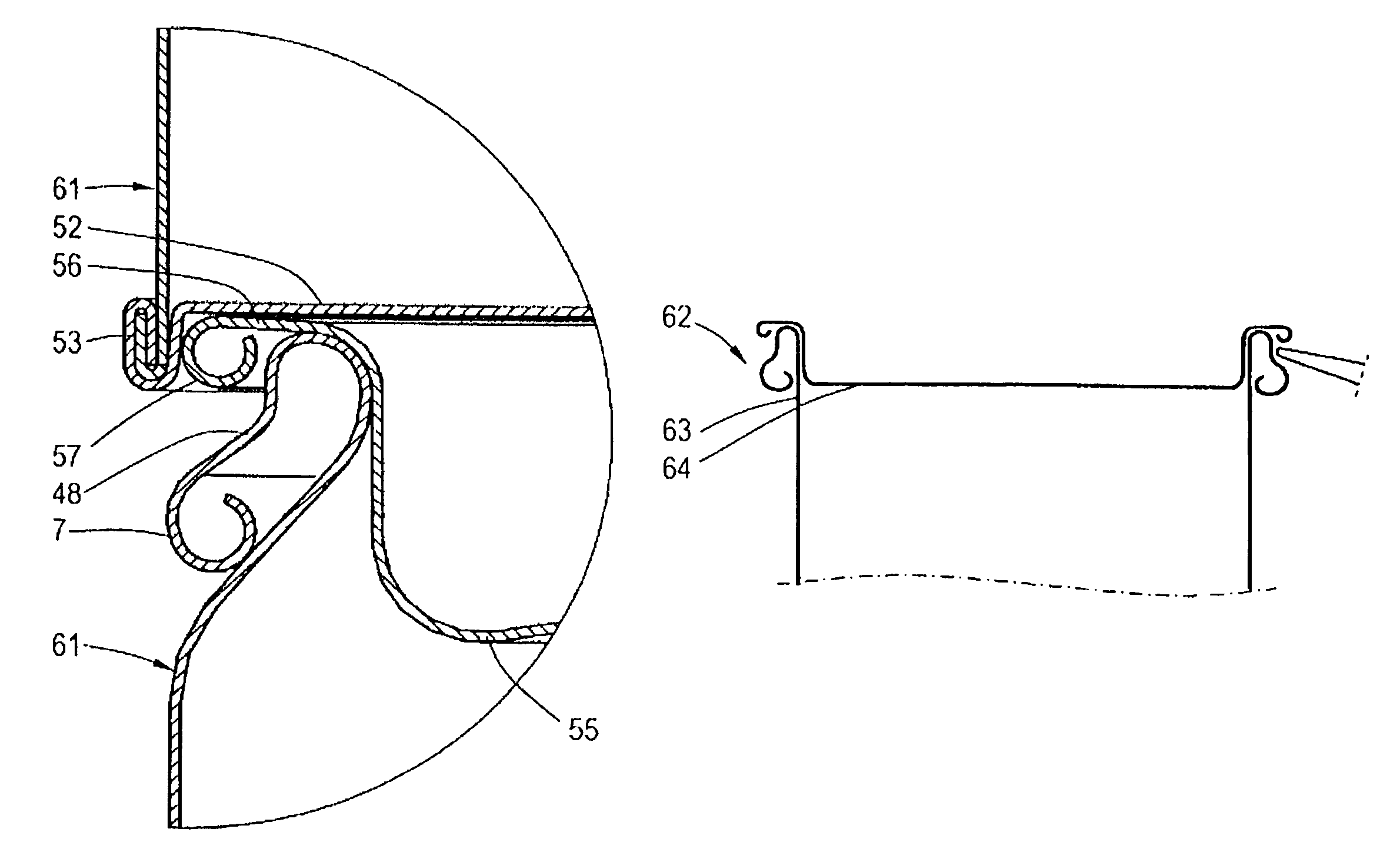 Method and apparatus for making a can with a curled end, such can and body