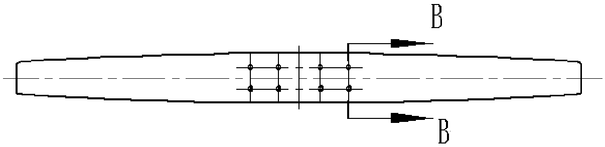 Composite material leaf-spring type landing gear and manufacturing method thereof