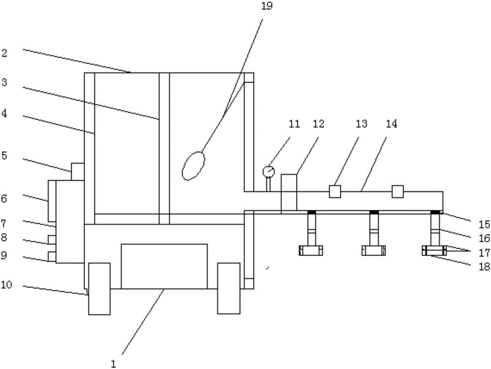 Movable watering machine