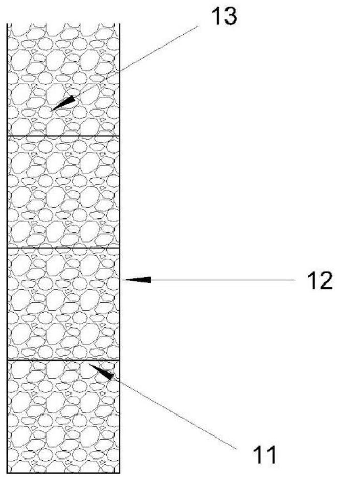 Embankment reinforcing system for liquefiable site reinforced gravel pile composite foundation and reinforcing method