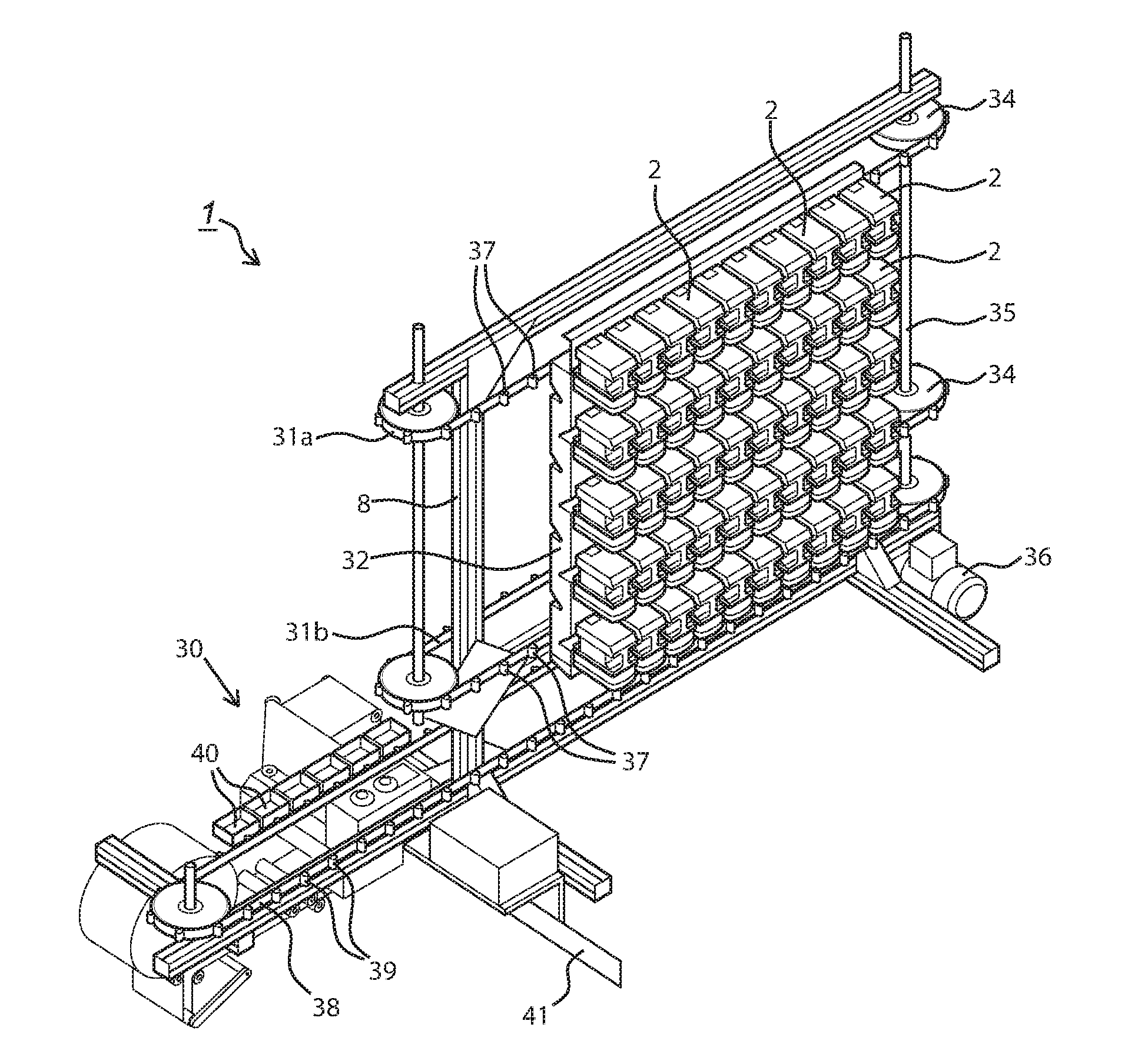 Assembly for packaging drug portions in dispensation packs and method for refilling a reservoir of a storing and metering station of a dispensing machine with drug portions