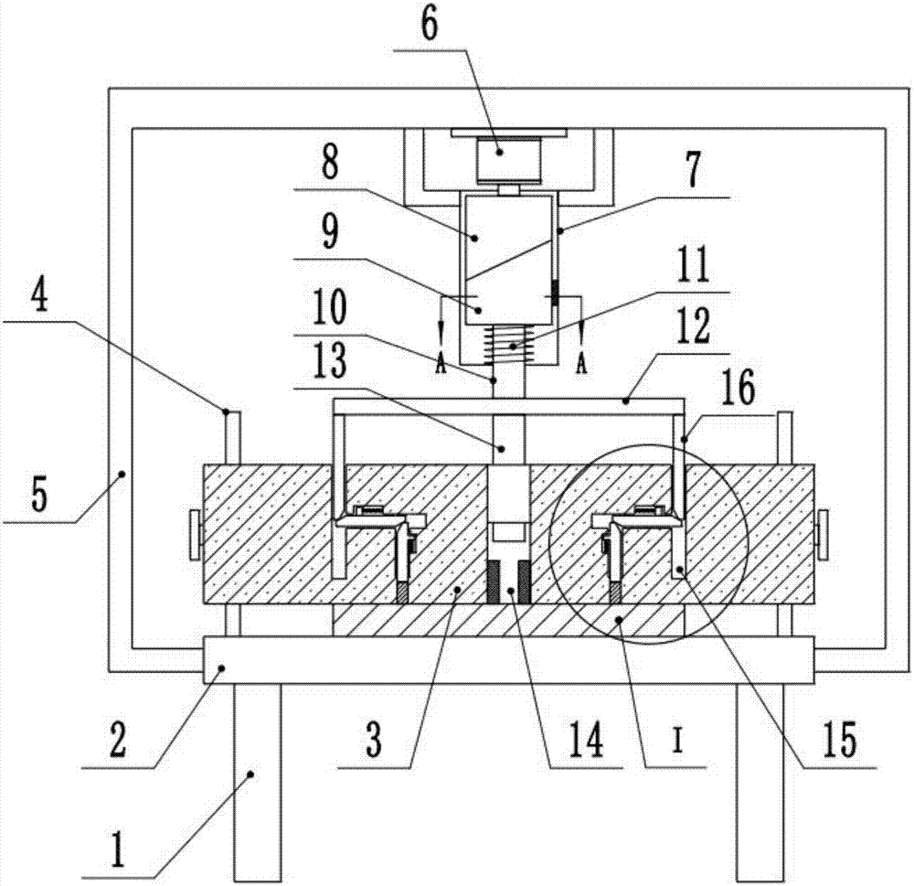 Self-fixing plate nailing device for constructional engineering