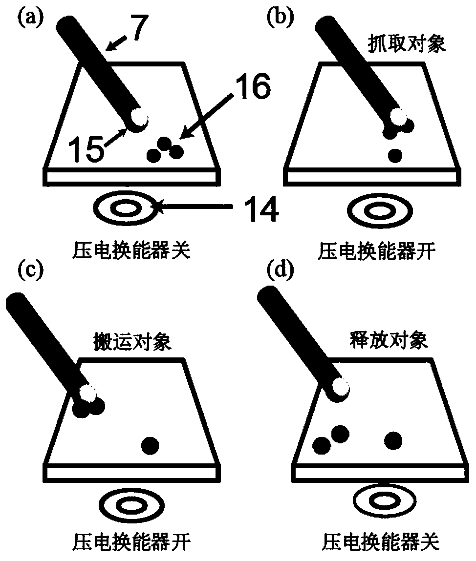 Micro-nano particle nondestructive carrying method and device based on controllable micro-scale bubbles