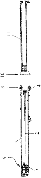 Telescopic system for crane boom and jib