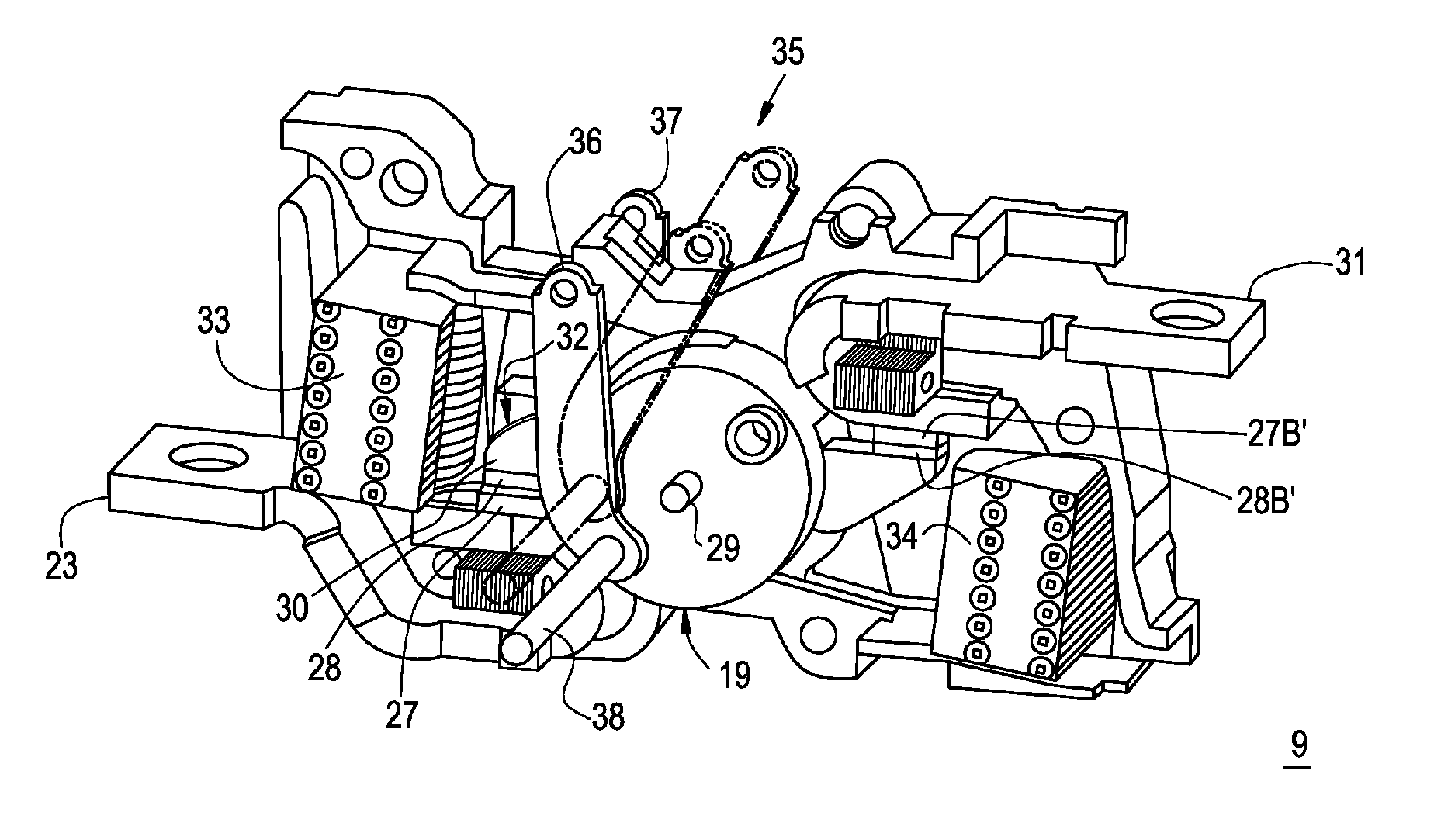 Split rotor system and method with springs