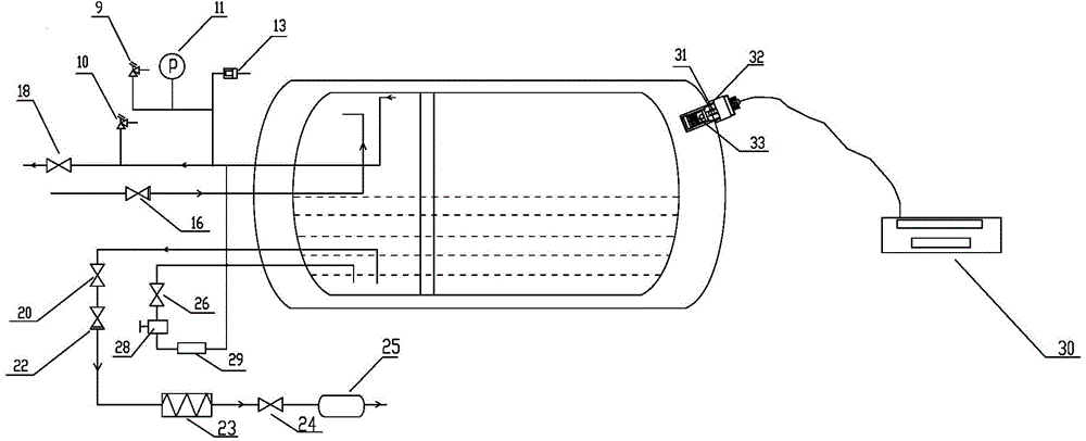 Liquefied natural gas fuel system capable of immediately detecting vacuum degree and detection method thereof