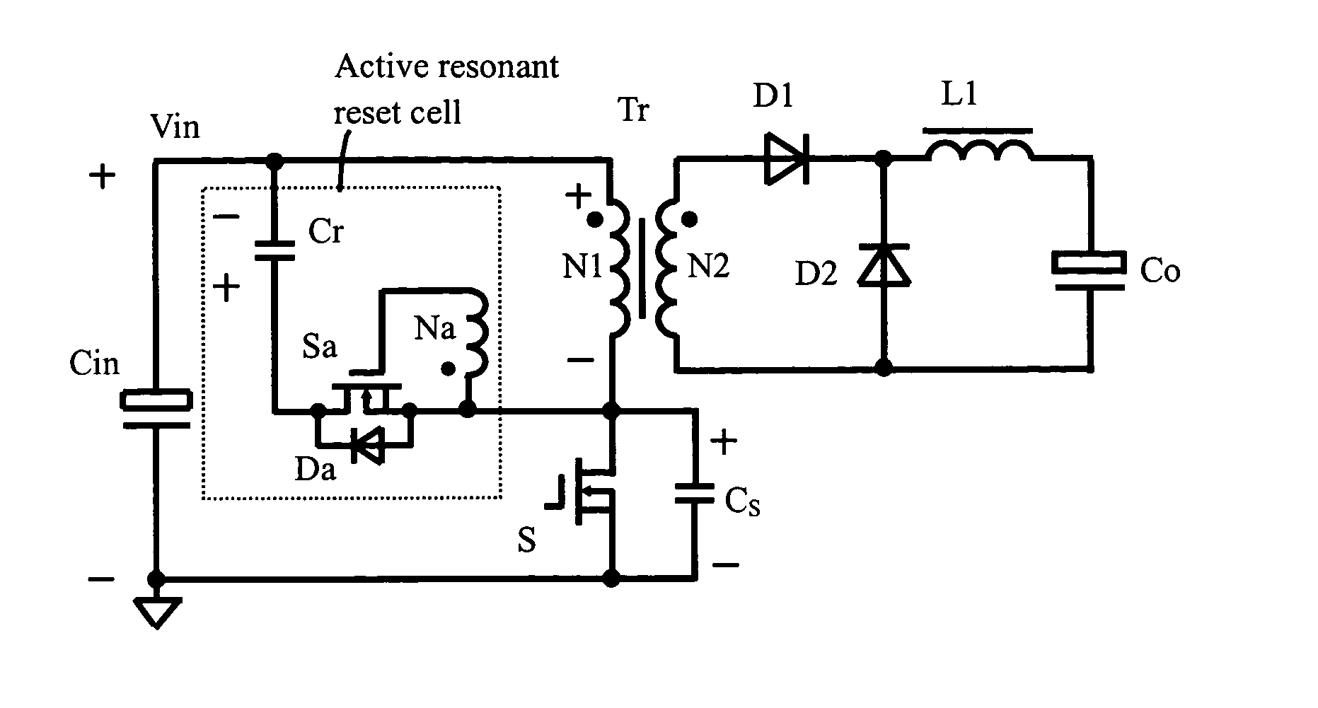 Active resonant snubber for dc-dc converter