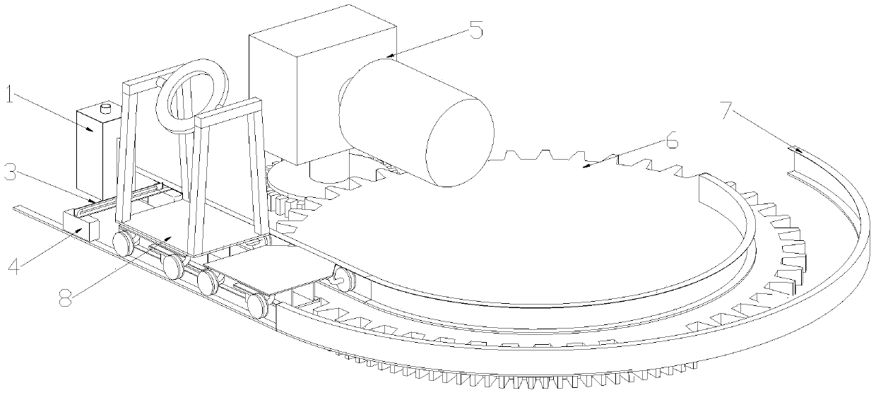 Assembly line automatic oiler and hook head assembly line containing the oiler