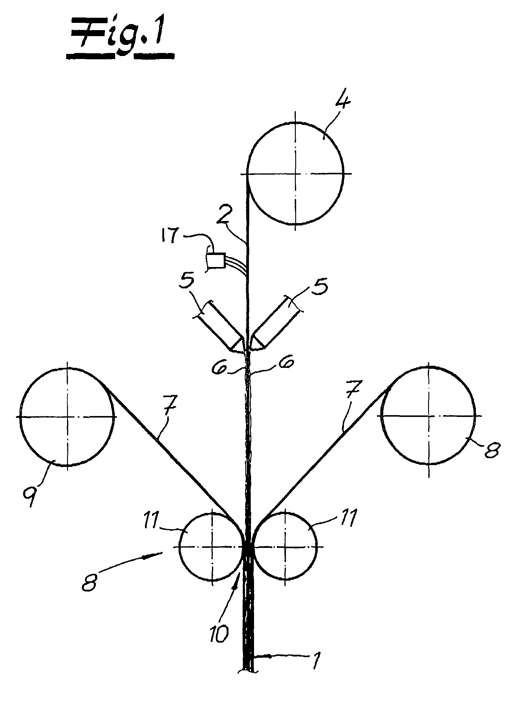 Method for the production of an elastic laminate material web