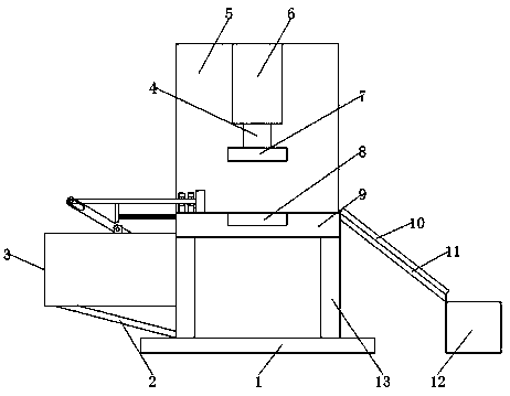 Automatic unloading punch for hardware processing