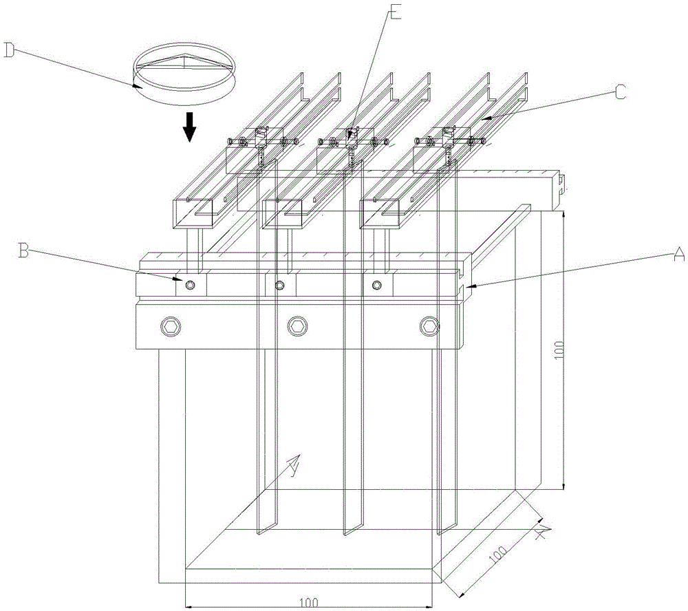 Preparation device of random oriented multi-set joints rock bridge samples and method thereof