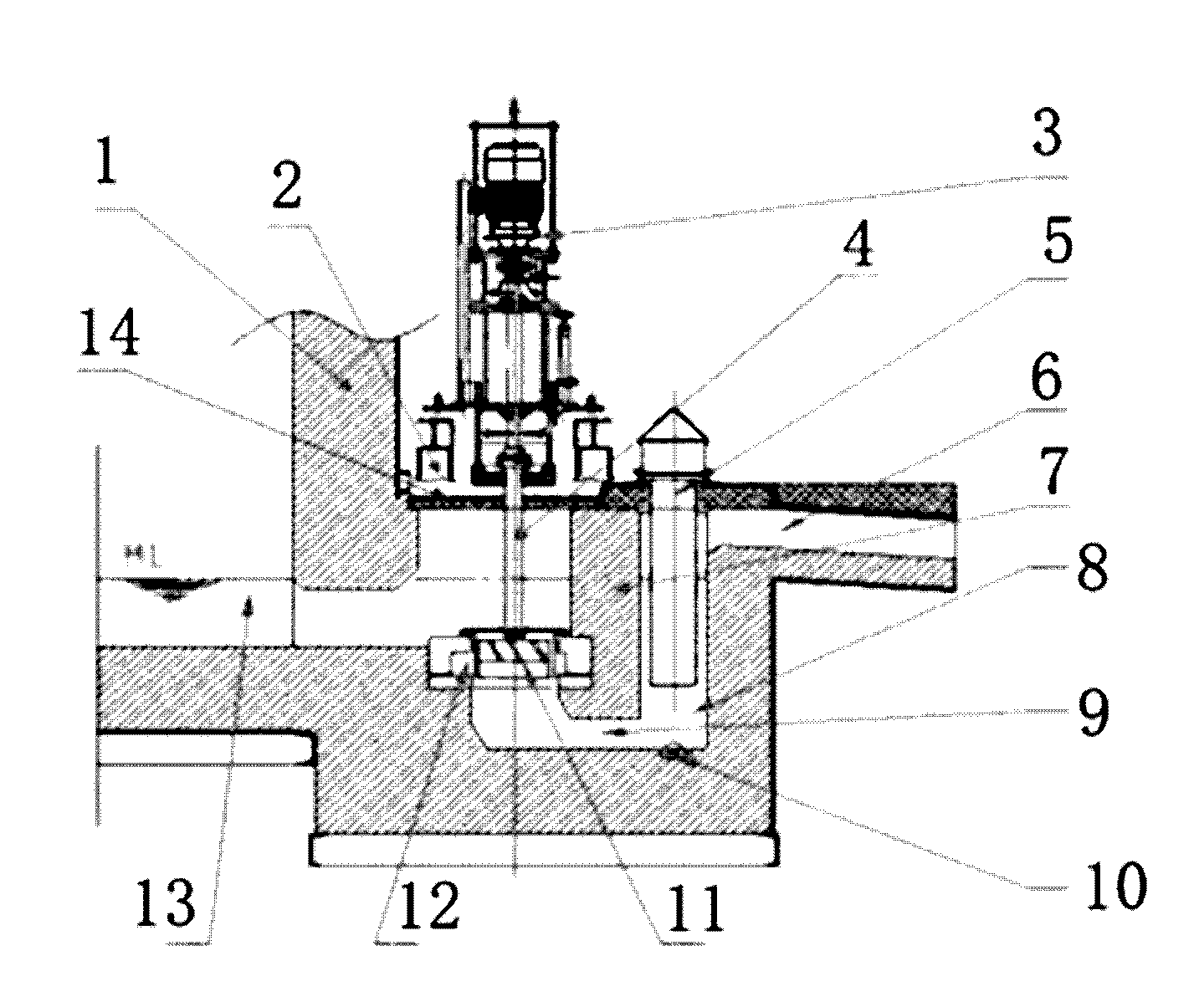 Pressure-differential type aluminum producing device for aluminum alloy melting furnace