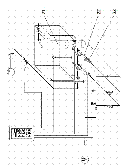 Pressure-superposed variable frequency pressurization water supply tank and pipe network flow proportioning flexible intelligent control device