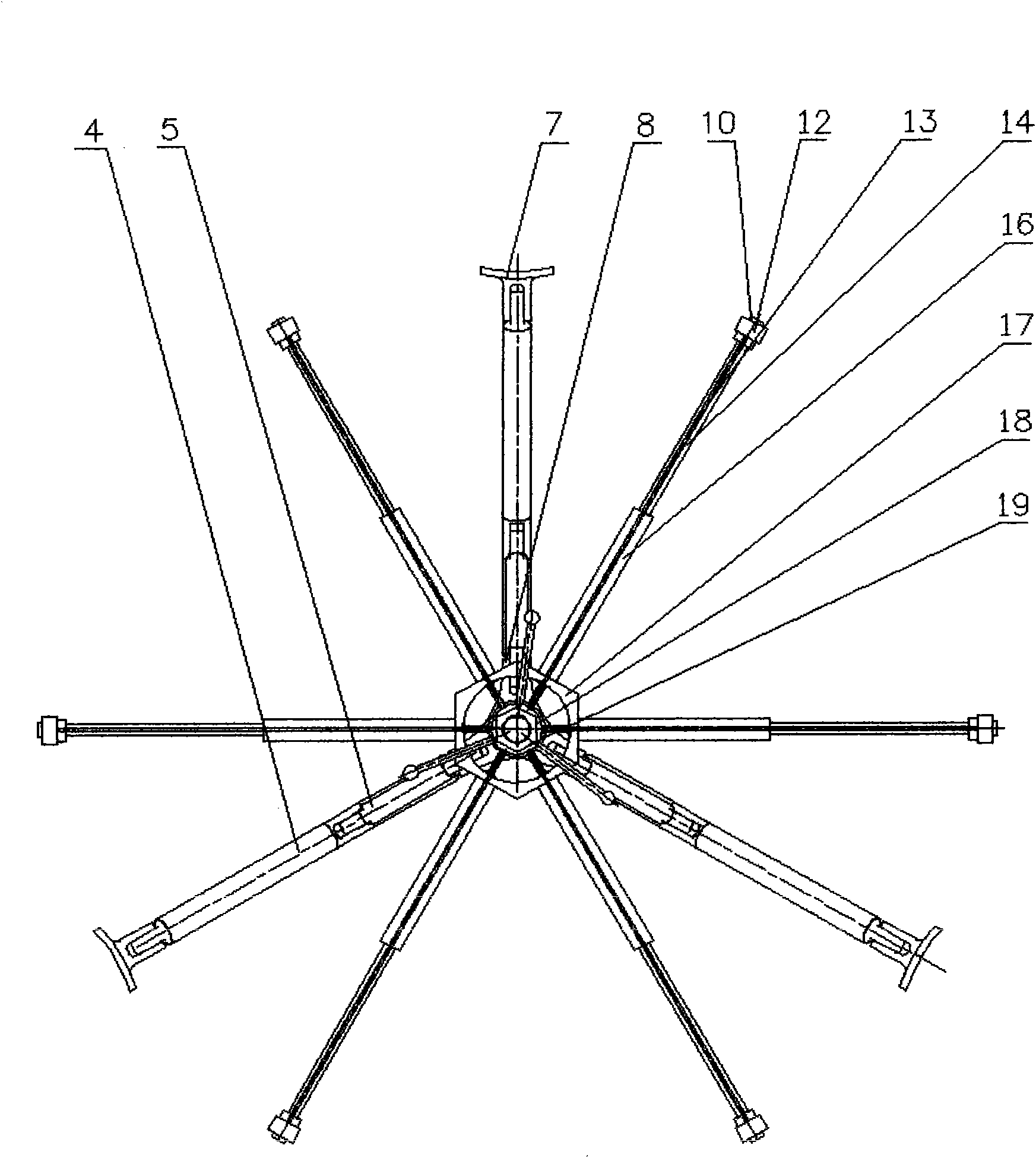 Measuring tool for diameter of adjustable convergence spout