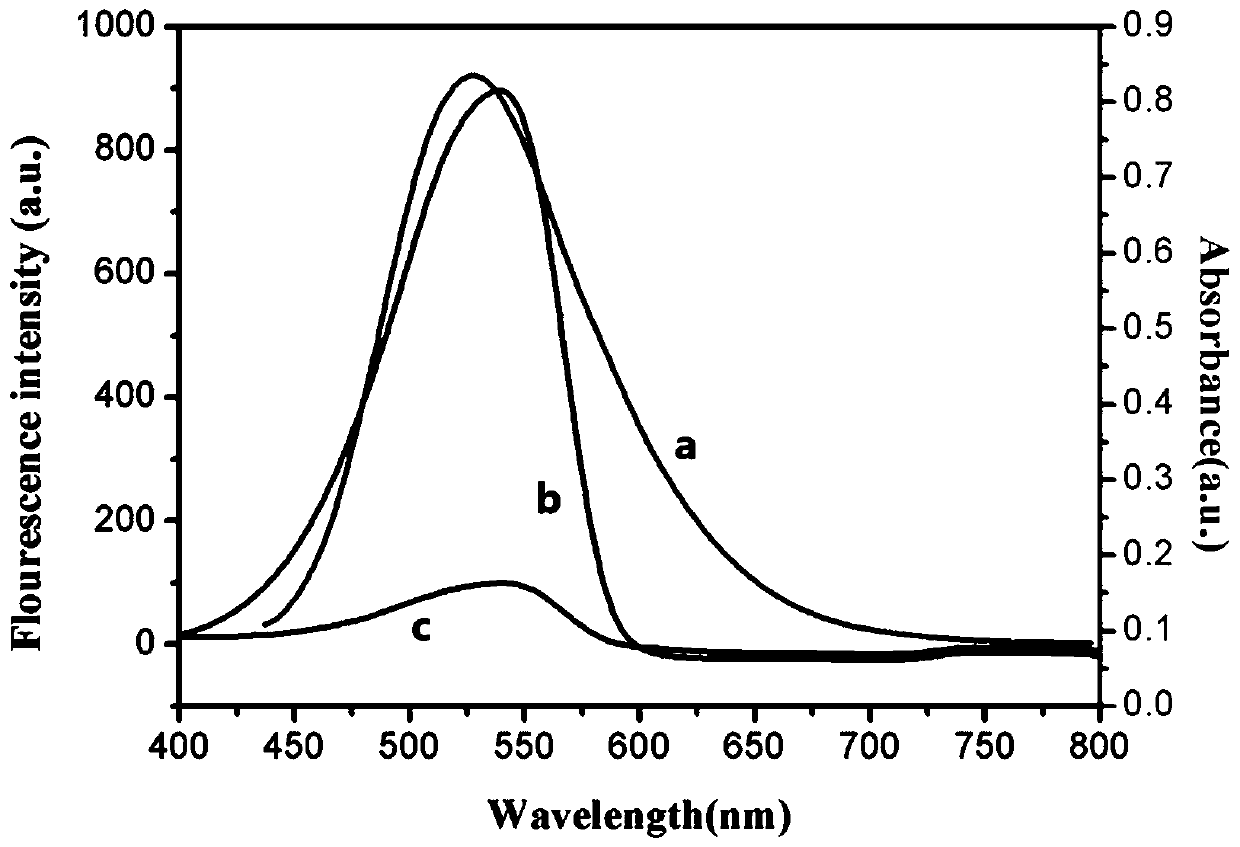 Fluorescent carbon dot nanoprobe for detecting hydrogen sulfide and imaging hydrogen sulfide in living cells based on inner filter effect and its application method