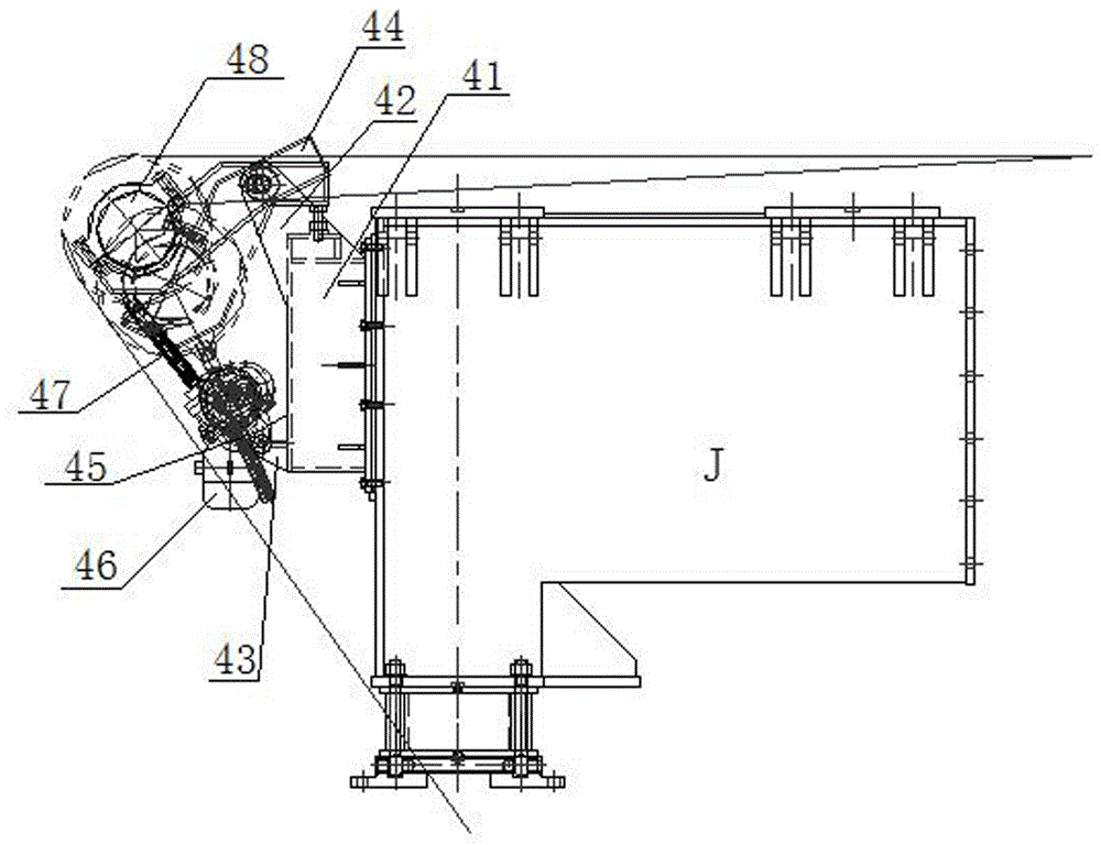 Adjusting device for lower blanket guide roller