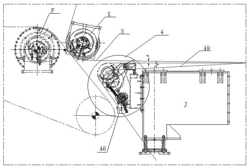 Adjusting device for lower blanket guide roller