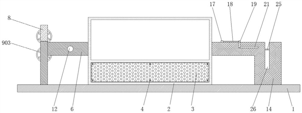 A solar photovoltaic etching device with good heat dissipation performance