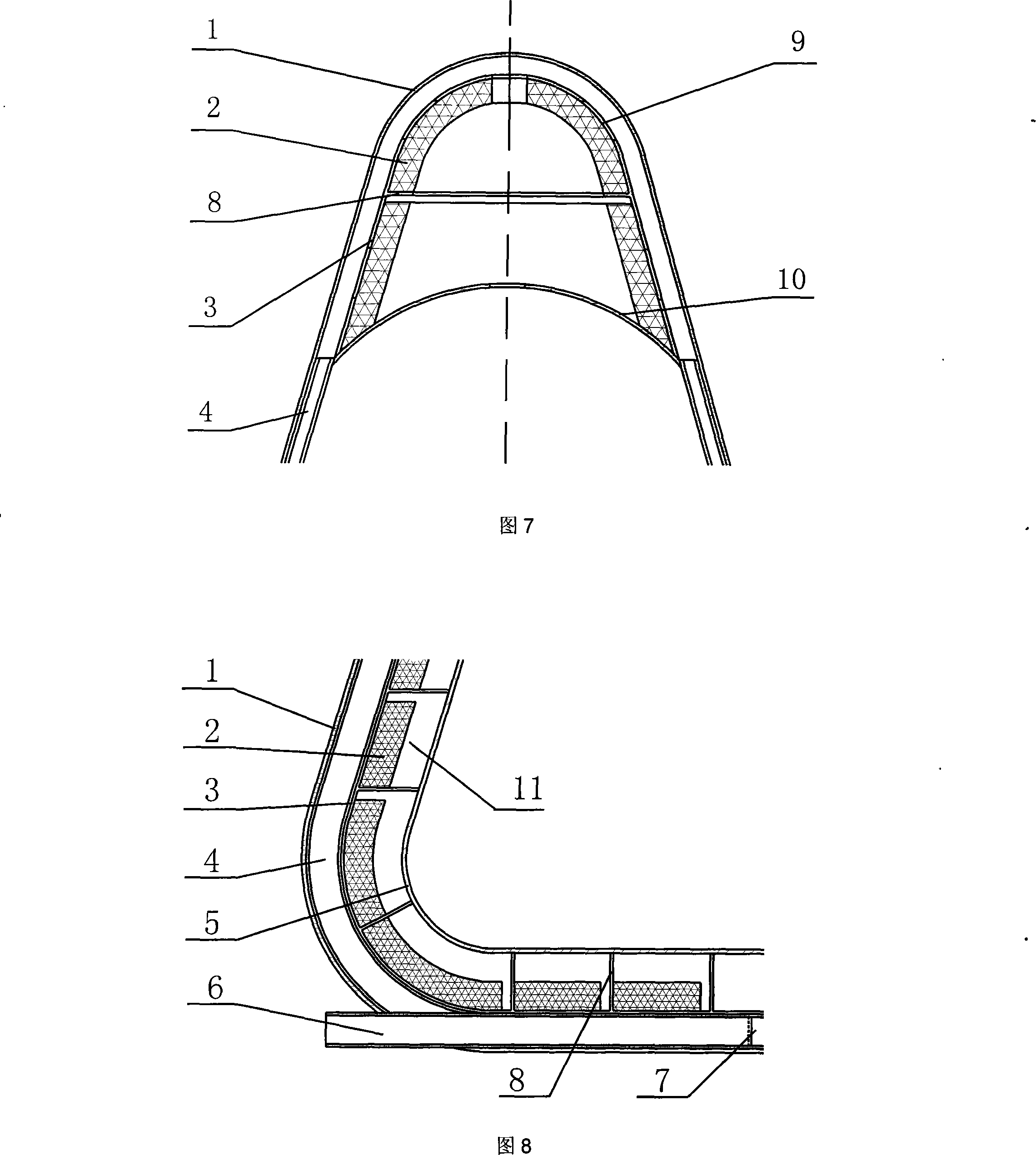 Space cold shielding harness layered liquid-storing refrigerating device