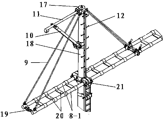 Electric transmission line tower made of composite materials