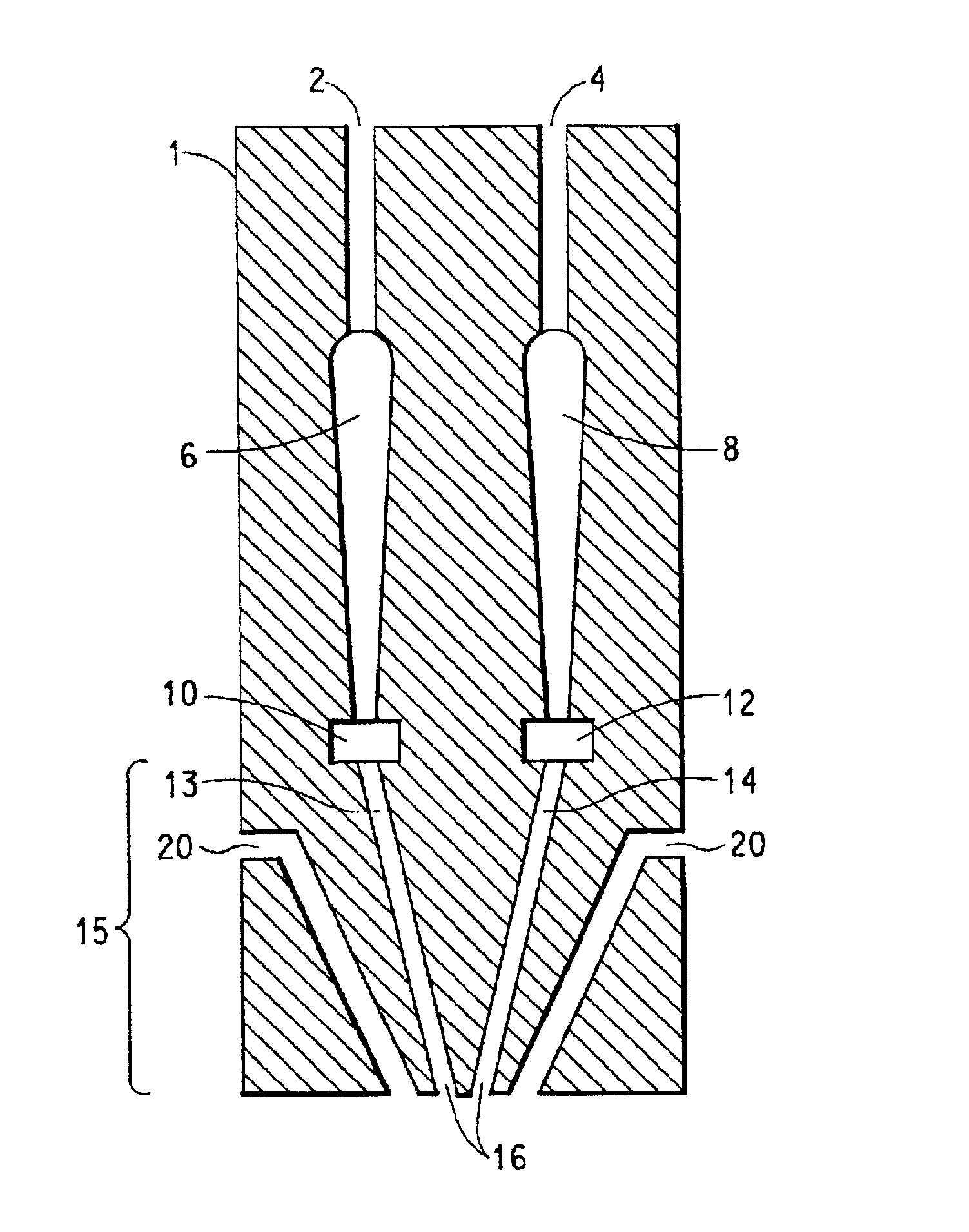 Process and apparatus for making multi-layered, multi-component filaments