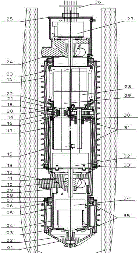 Biomimetic peristaltic excavation type planetary exploration submersible