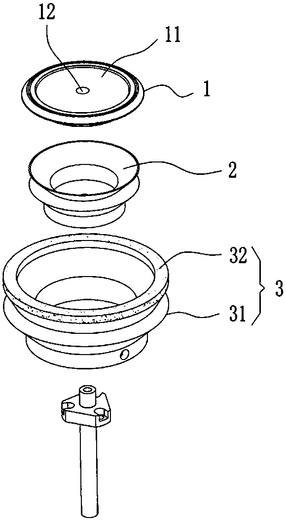 Sliding suction cup with elastic sheath