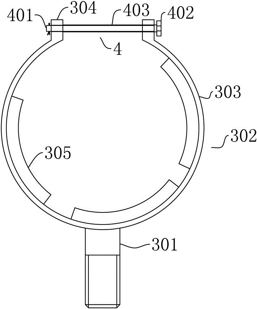 Cross-direction supporting pipe fixing device