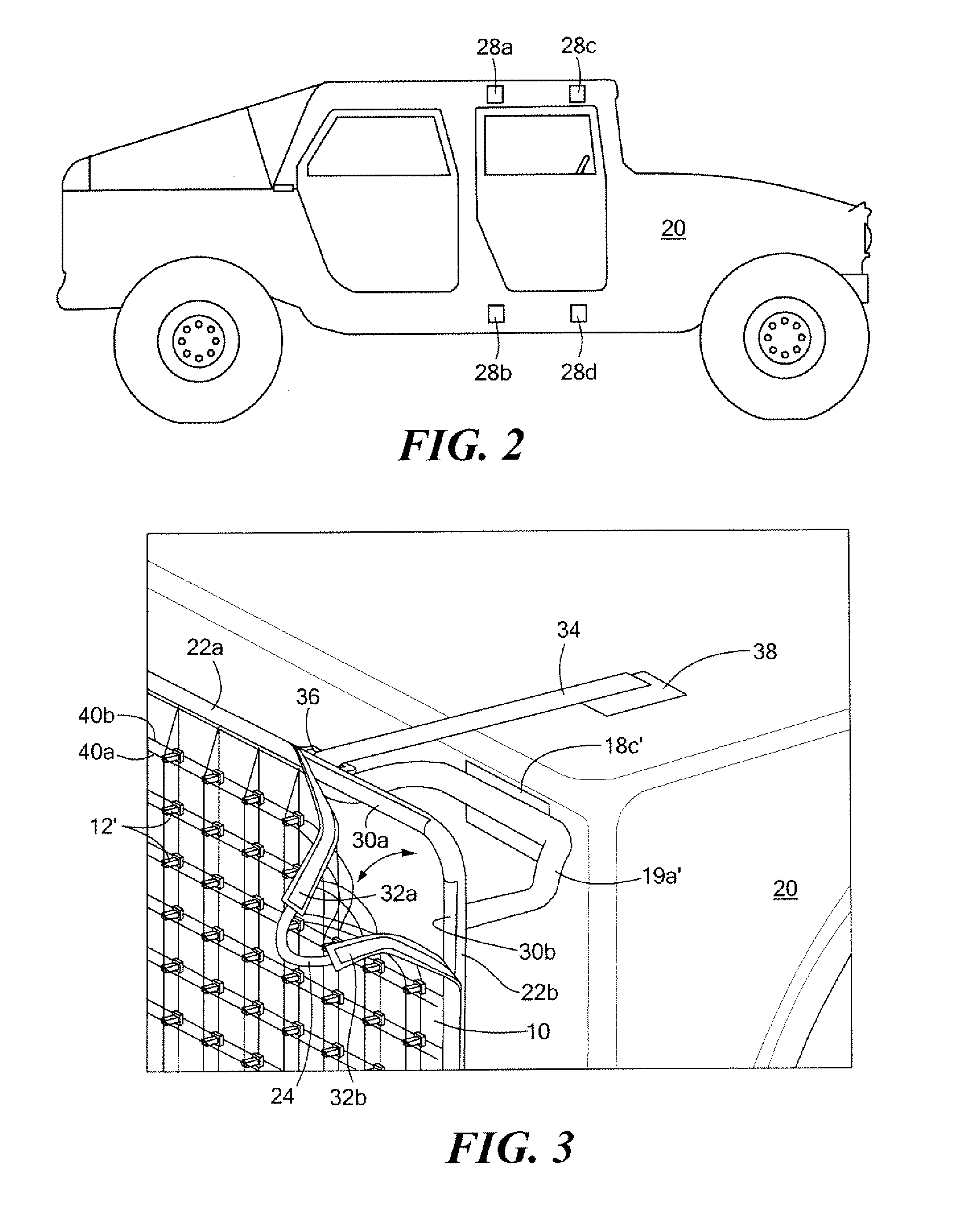 Vehicle and structure shield with flexible frame