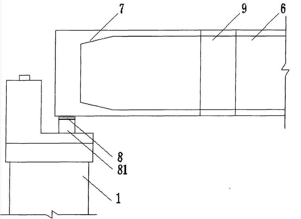 Hanging bracket supporting system of side-span cast-in-place section and implementation method thereof