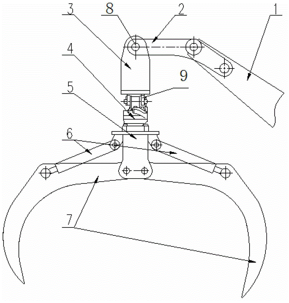 Pendulum feeding device of hydraulic excavator