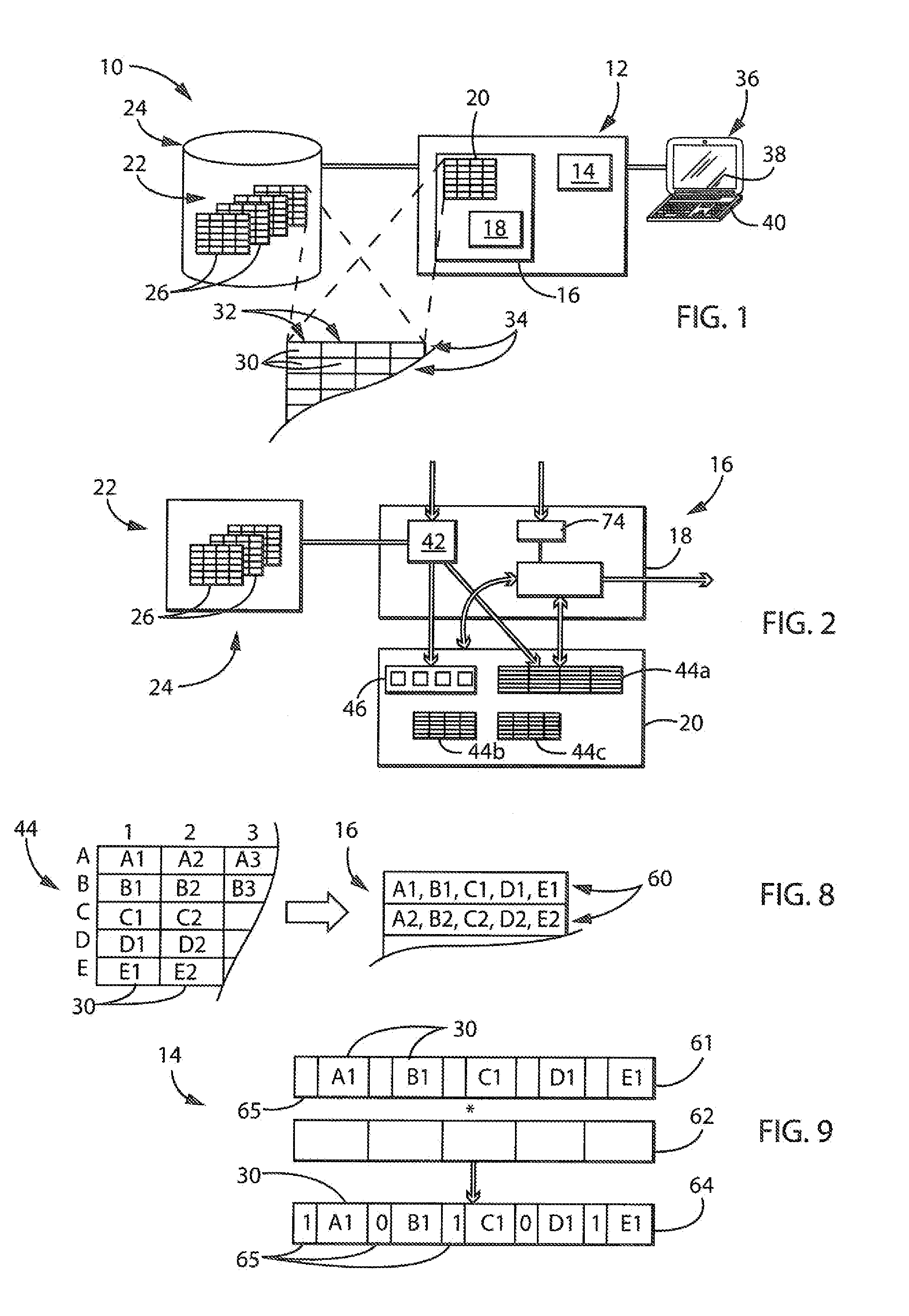 Database system with highly denormalized database structure