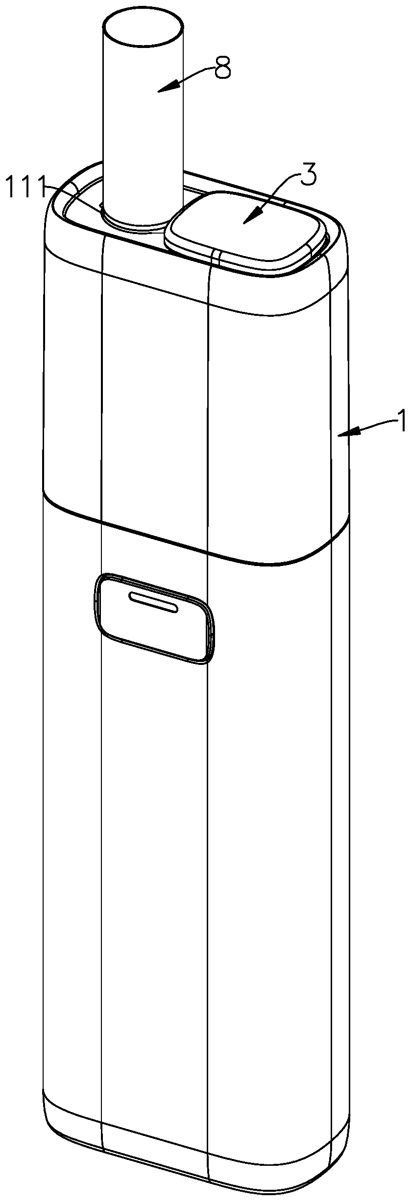 Low-temperature baking smoking set and split type push pipe structure thereof