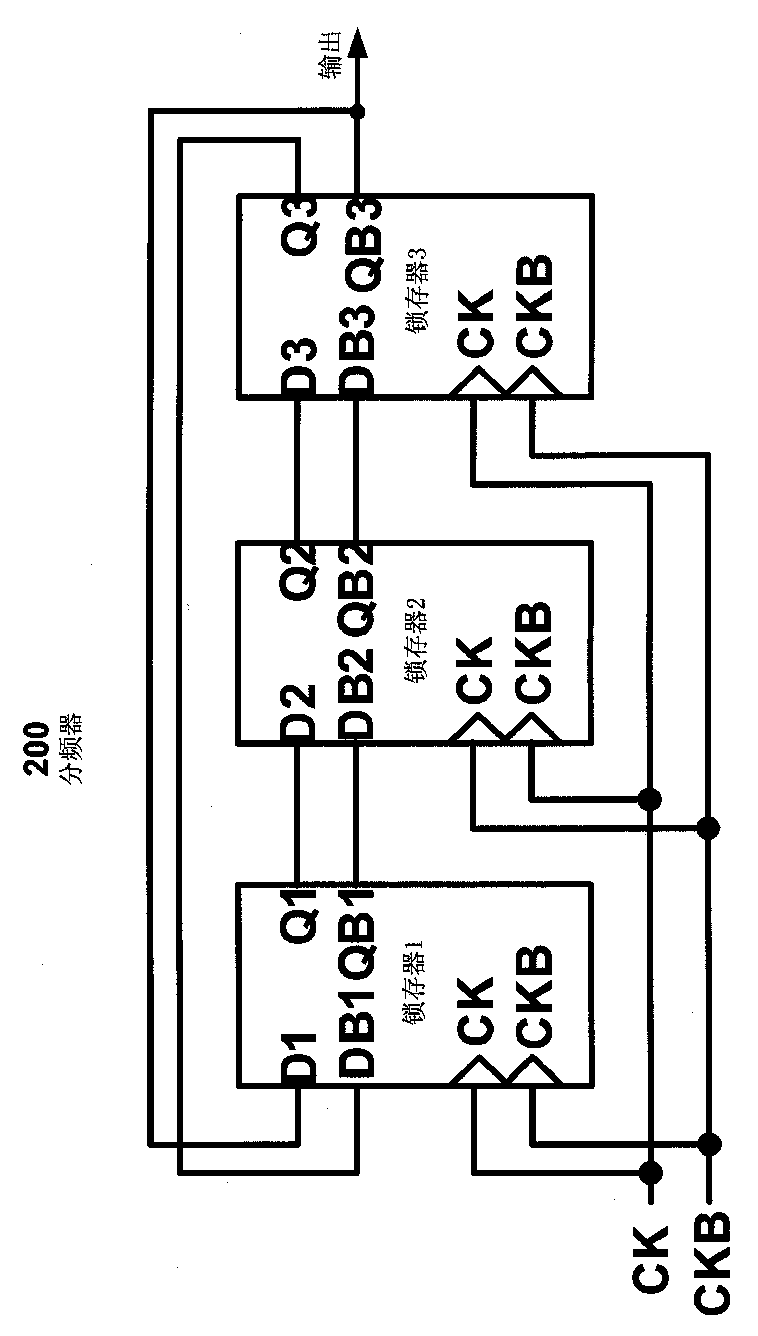 Latch structure, frequency divider, and methods for operating same