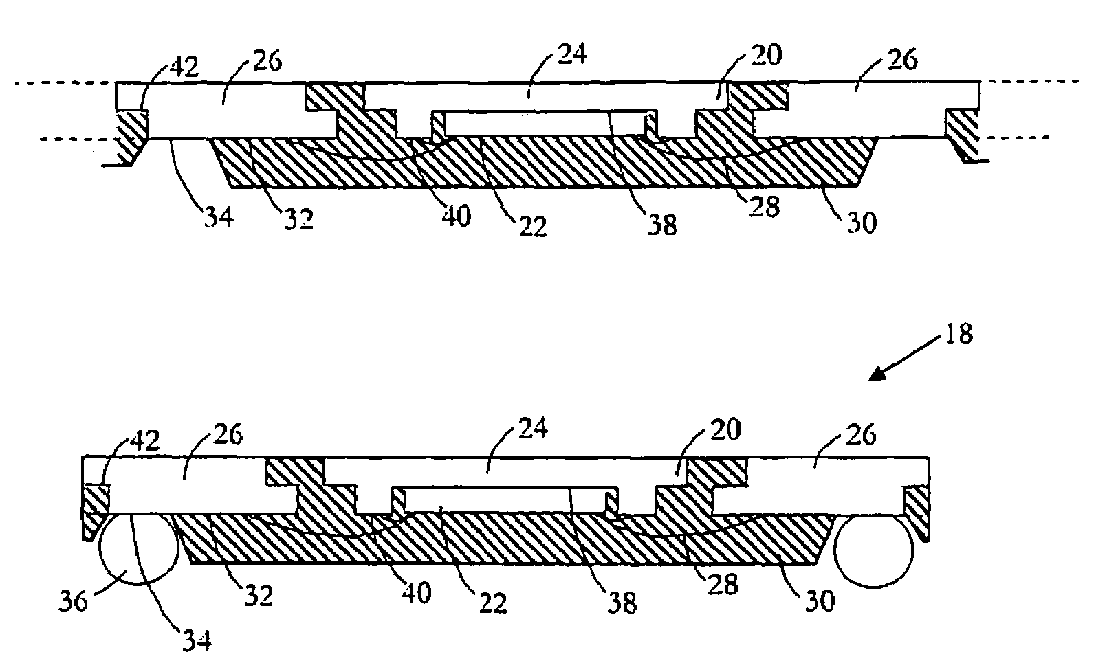Integrated circuit package and process for fabricating the same